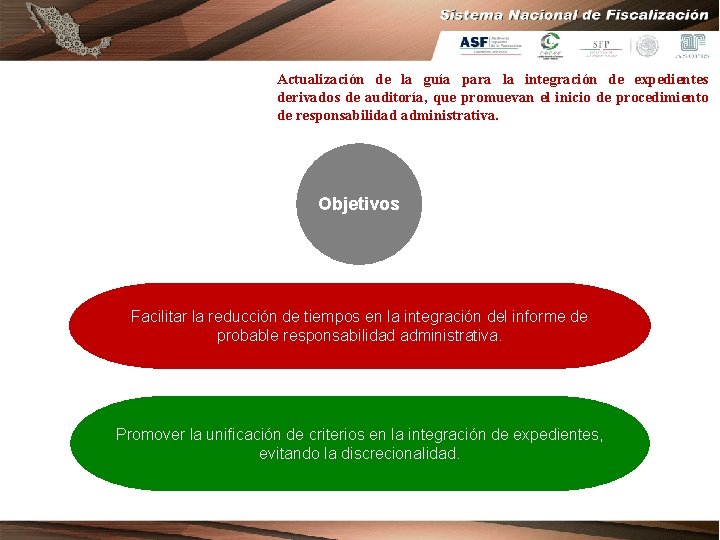 Actualización de la guía para la integración de expedientes derivados de auditoría, que promuevan