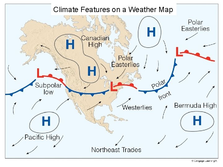 Climate Features on a Weather Map 