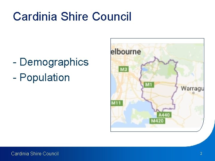 Cardinia Shire Council - Demographics - Population Cardinia Shire Council 2 