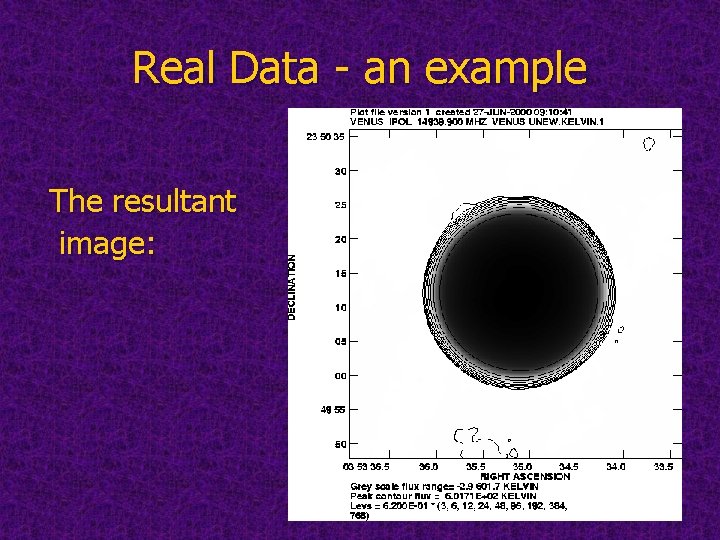 Real Data - an example The resultant image: 