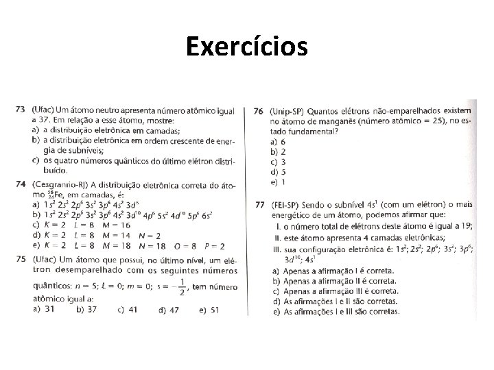 Exercícios 