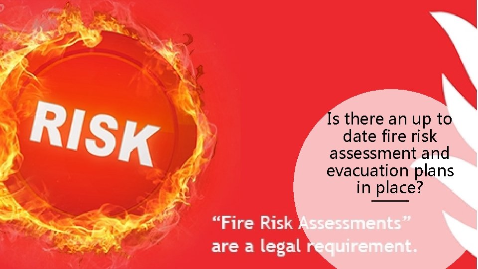 Is there an up to date fire risk assessment and evacuation plans in place?