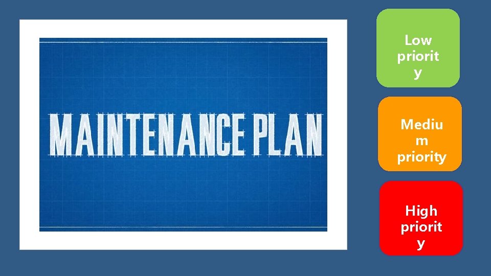 Low priorit y Mediu m priority High priorit y 