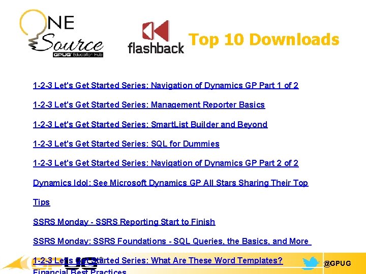 Top 10 Downloads Session 1 -2 -3 Let's Get Started Series: Navigation of Dynamics