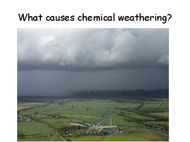 What causes chemical weathering? 