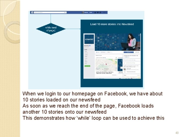 When we login to our homepage on Facebook, we have about 10 stories loaded