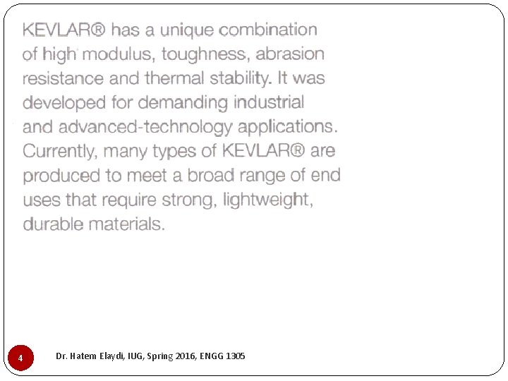 4 Dr. Hatem Elaydi, IUG, Spring 2016, ENGG 1305 