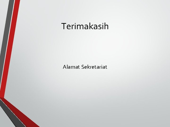 Terimakasih Alamat Sekretariat 