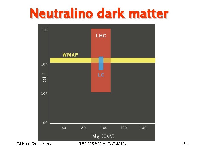 Neutralino dark matter Dhiman Chakraborty THINGS BIG AND SMALL 36 