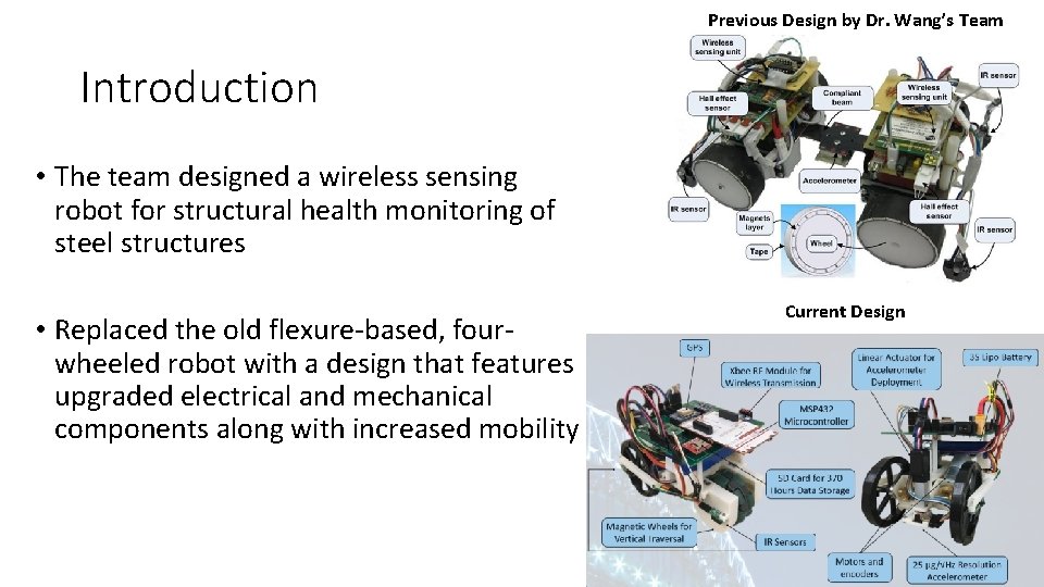 Previous Design by Dr. Wang’s Team Introduction • The team designed a wireless sensing