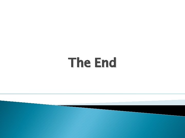 The End 