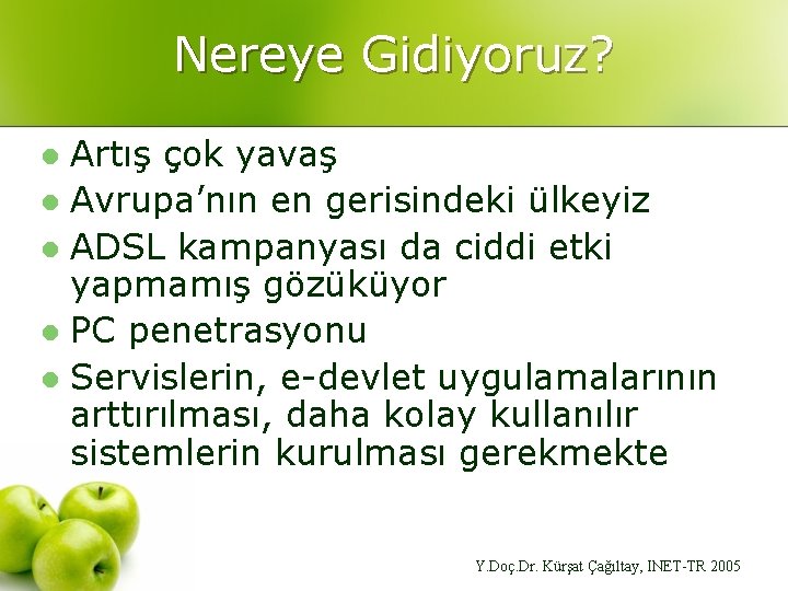 Nereye Gidiyoruz? Artış çok yavaş l Avrupa’nın en gerisindeki ülkeyiz l ADSL kampanyası da