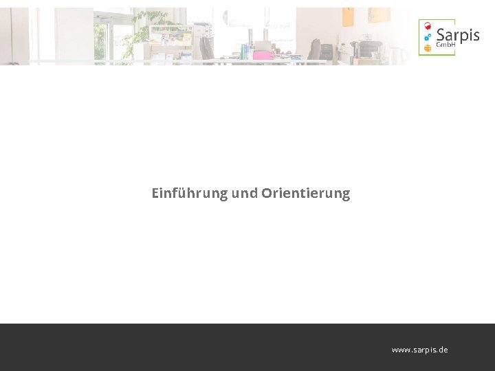 Einführung und Orientierung www. sarpis. de 