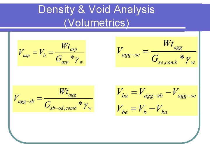 Density & Void Analysis (Volumetrics) 