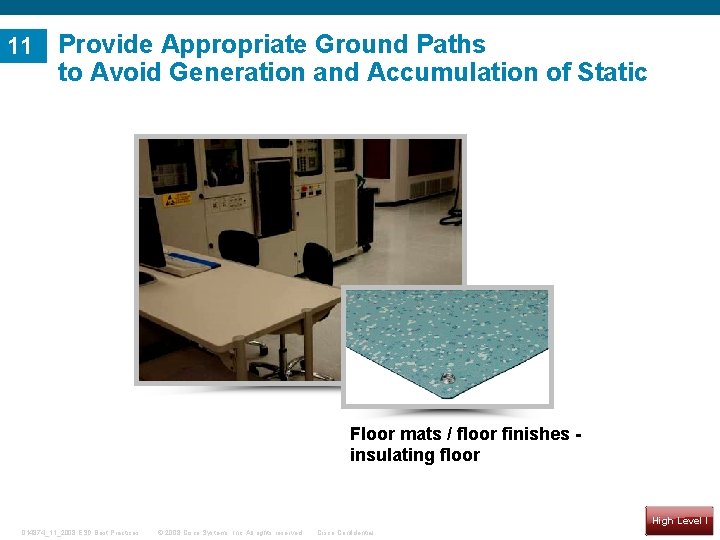 11 Provide Appropriate Ground Paths to Avoid Generation and Accumulation of Static Floor mats