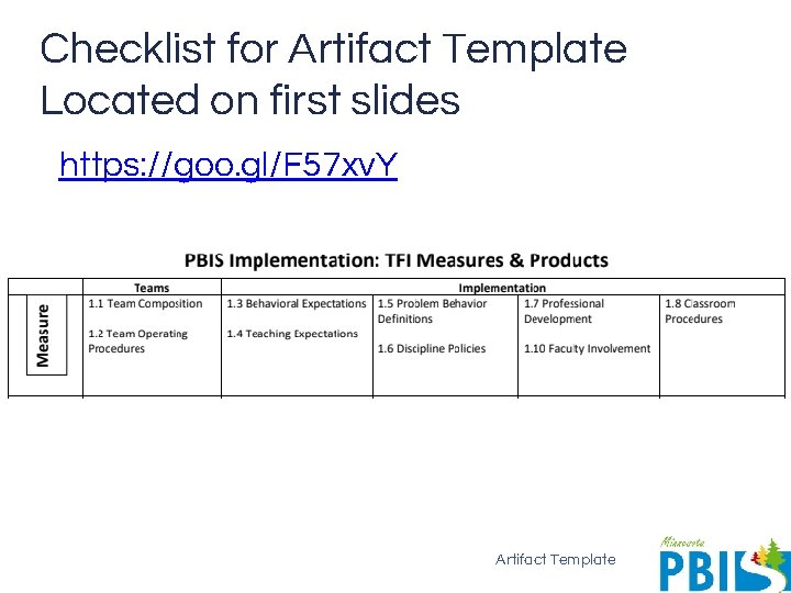 Checklist for Artifact Template Located on first slides https: //goo. gl/F 57 xv. Y