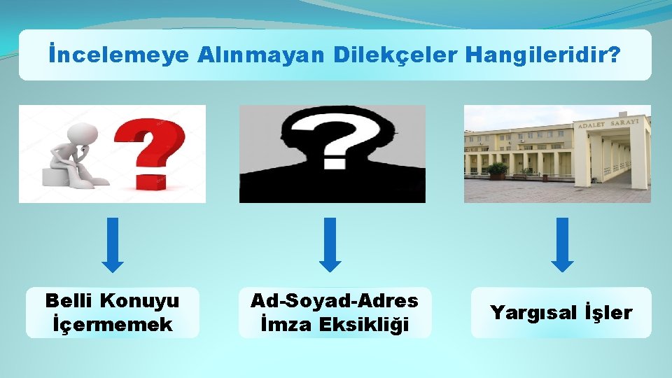 İncelemeye Alınmayan Dilekçeler Hangileridir? Belli Konuyu İçermemek Ad-Soyad-Adres İmza Eksikliği Yargısal İşler 