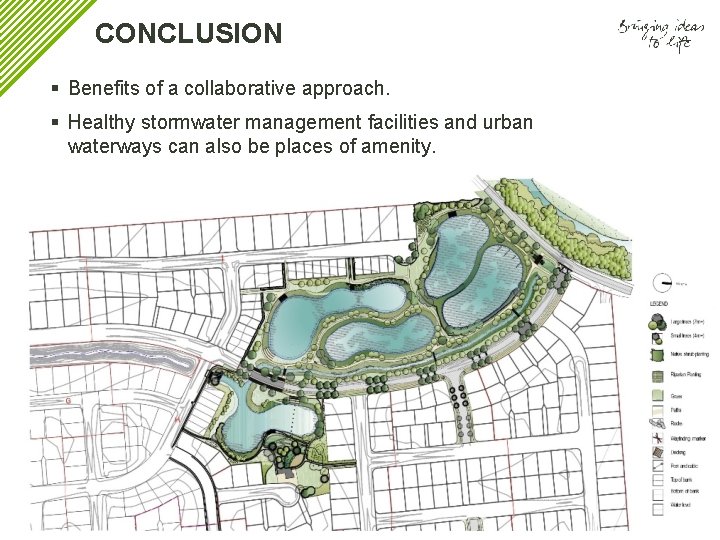 CONCLUSION § Benefits of a collaborative approach. § Healthy stormwater management facilities and urban