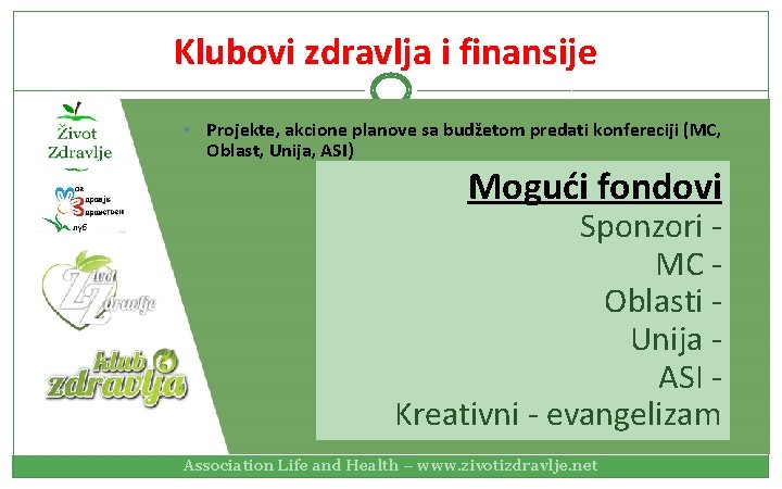 Klubovi zdravlja i finansije • Projekte, akcione planove sa budžetom predati konfereciji (MC, Oblast,