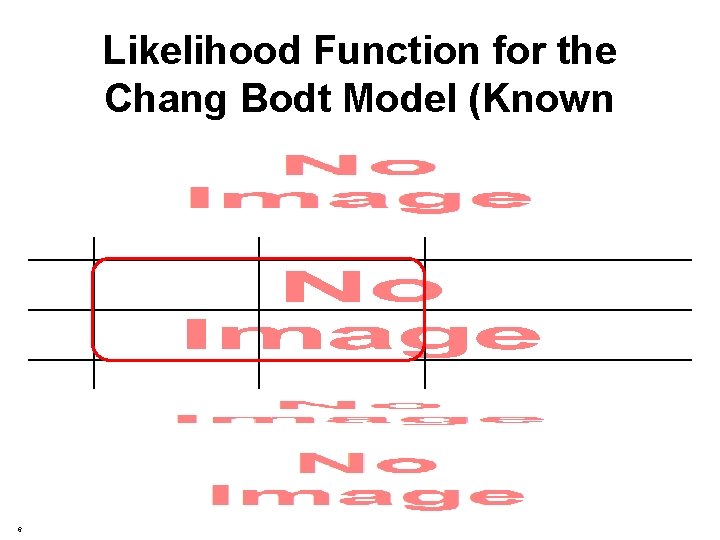 Likelihood Function for the Chang Bodt Model (Known Mechanism) 6 