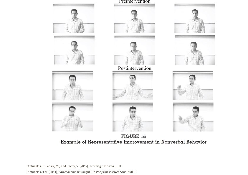 Antonakis, J. , Fenley, M. , and Liechti, S. (2012), Learning charisma, HBR Antonakis