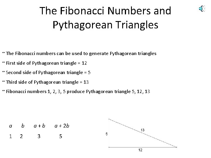 The Fibonacci Numbers and Pythagorean Triangles ~ The Fibonacci numbers can be used to