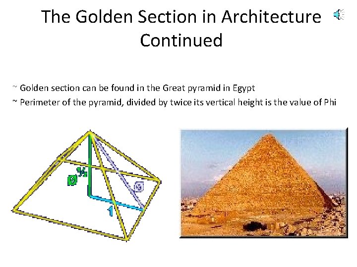 The Golden Section in Architecture Continued ~ Golden section can be found in the