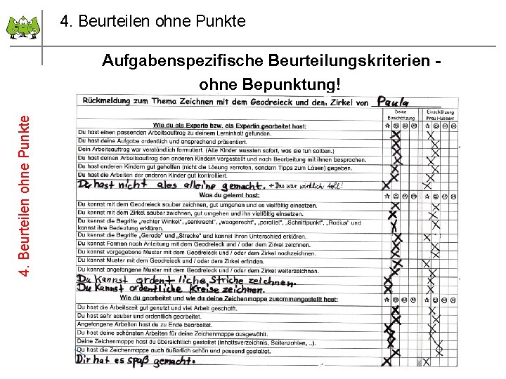 4. Beurteilen ohne Punkte Aufgabenspezifische Beurteilungskriterien ohne Bepunktung! März 2011 © PIK AS (http: