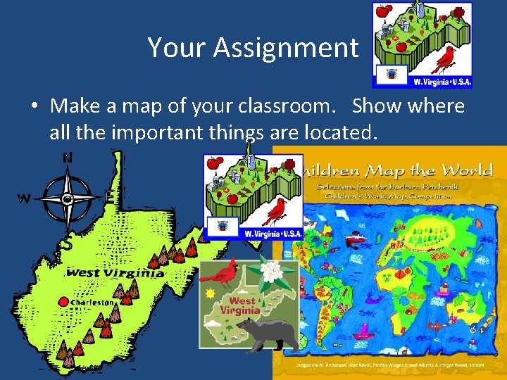 Your Assignment • Make a map of your classroom. Show where all the important