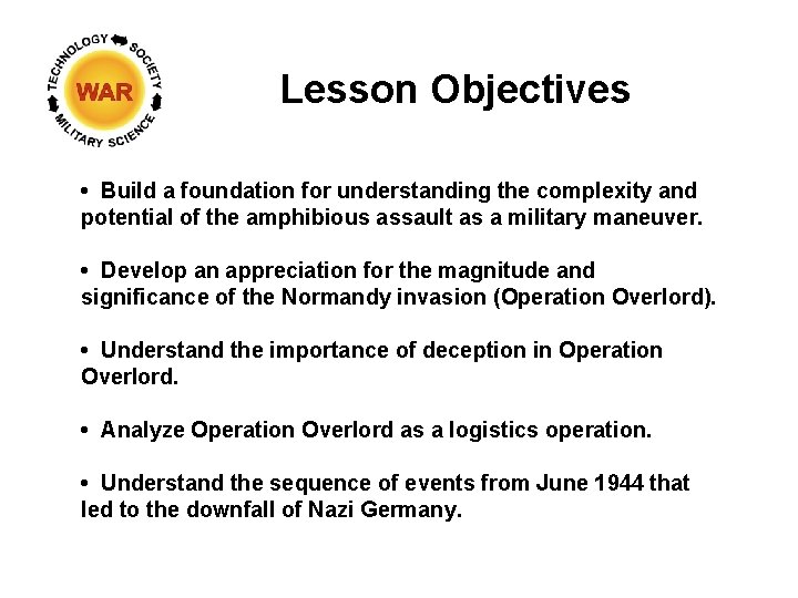 Lesson Objectives • Build a foundation for understanding the complexity and potential of the