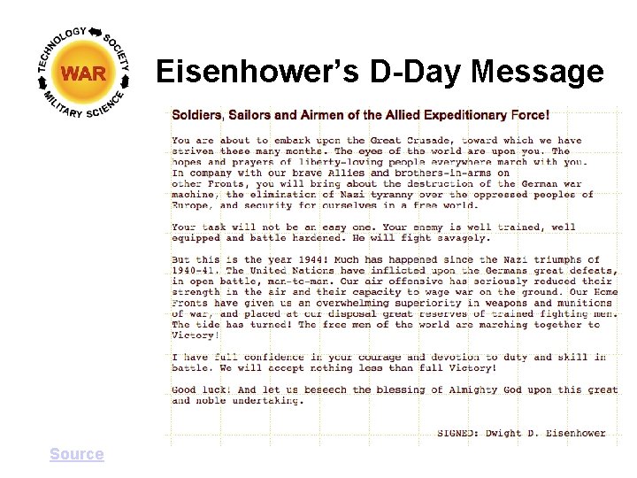 Eisenhower’s D-Day Message Source 