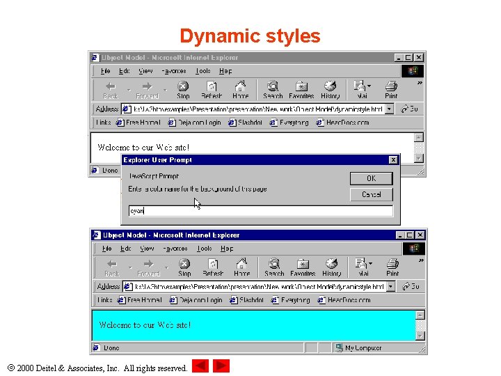 Dynamic styles 2000 Deitel & Associates, Inc. All rights reserved. 
