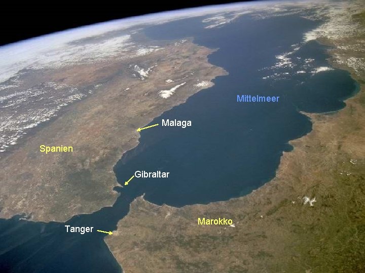 Mittelmeer Malaga Spanien Gibraltar Tanger Marokko 