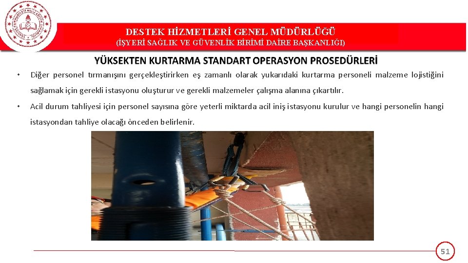 DESTEK HİZMETLERİ GENEL MÜDÜRLÜĞÜ (İŞYERİ SAĞLIK VE GÜVENLİK BİRİMİ DAİRE BAŞKANLIĞI) • Diğer personel