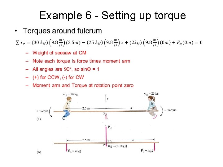 Example 6 - Setting up torque • 