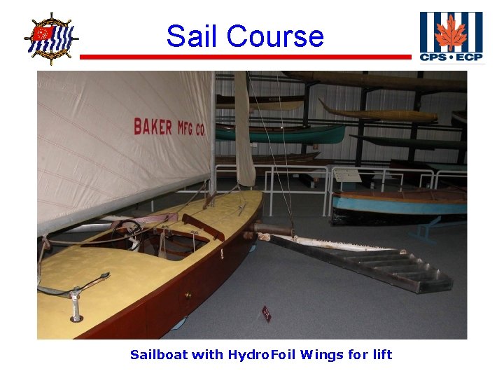 ® Sail Course Sailboat with Hydro. Foil Wings for lift 