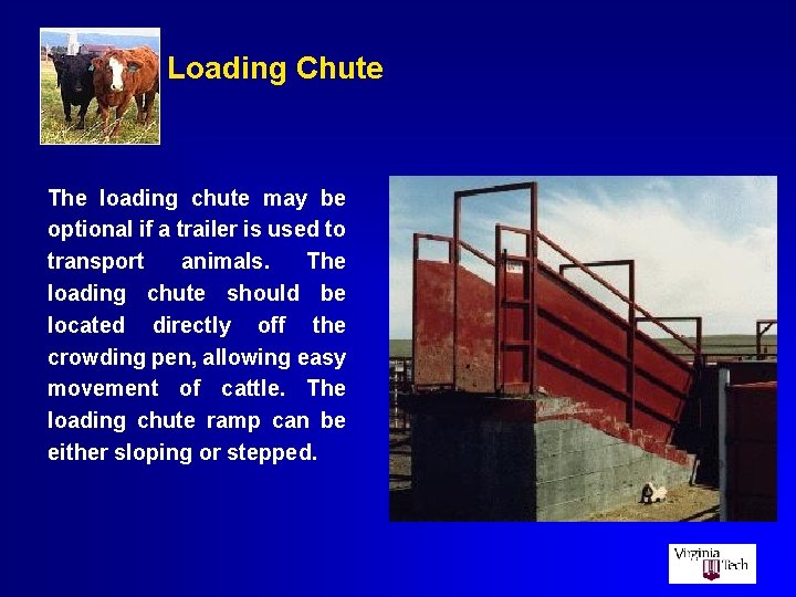 Loading Chute The loading chute may be optional if a trailer is used to