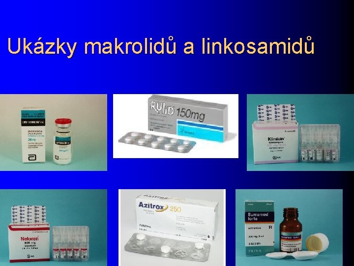 Ukázky makrolidů a linkosamidů 