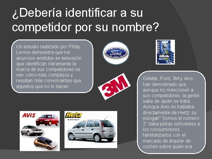 ¿Debería identificar a su competidor por su nombre? Un estudio realizado por Philip Levine ¿Debería identificar a su competidor por su nombre? Un estudio realizado por Philip Levine