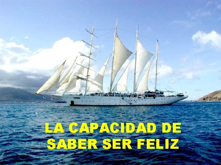 LA CAPACIDAD DE SABER SER FELIZ 