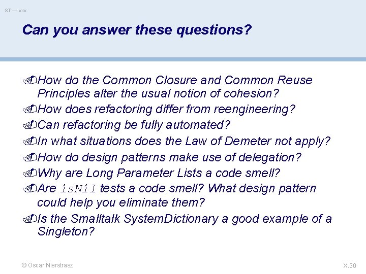 ST — xxx Can you answer these questions? How do the Common Closure and