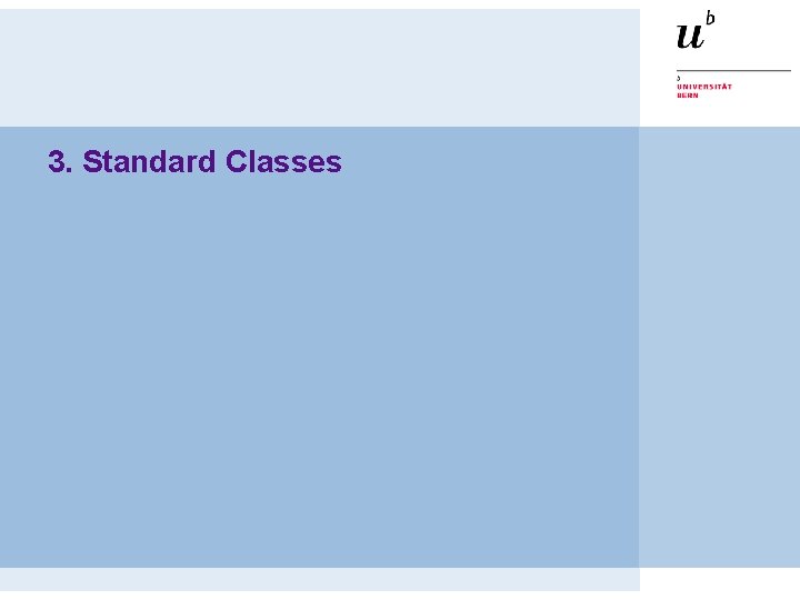 3. Standard Classes 