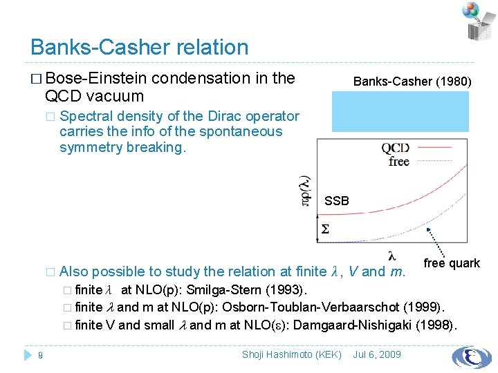 Banks-Casher relation � Bose-Einstein QCD vacuum � condensation in the Banks-Casher (1980) Spectral density