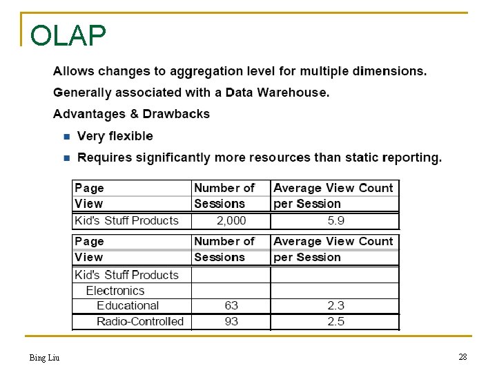 OLAP Bing Liu 28 