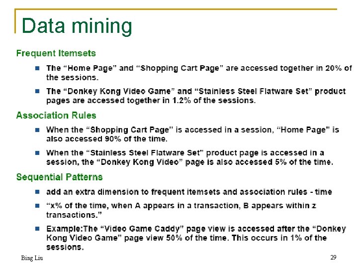 Data mining Bing Liu 29 