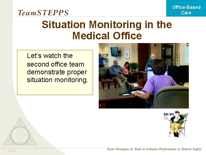 Office-Based Care Situation Monitoring in the Medical Office Let’s watch the second office team