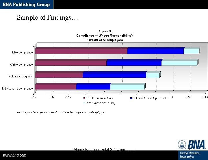 Sample of Findings… Moore Environmental Solutions 2003 7 