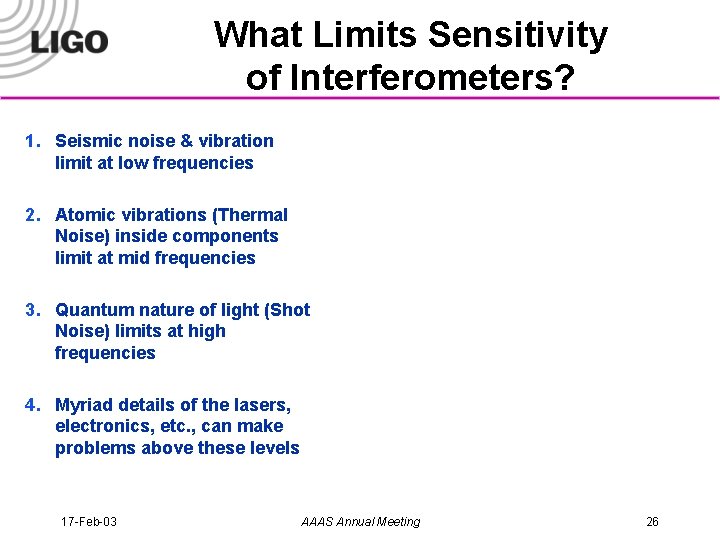 What Limits Sensitivity of Interferometers? 1. Seismic noise & vibration limit at low frequencies