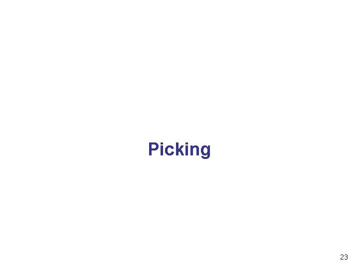 Picking 23 