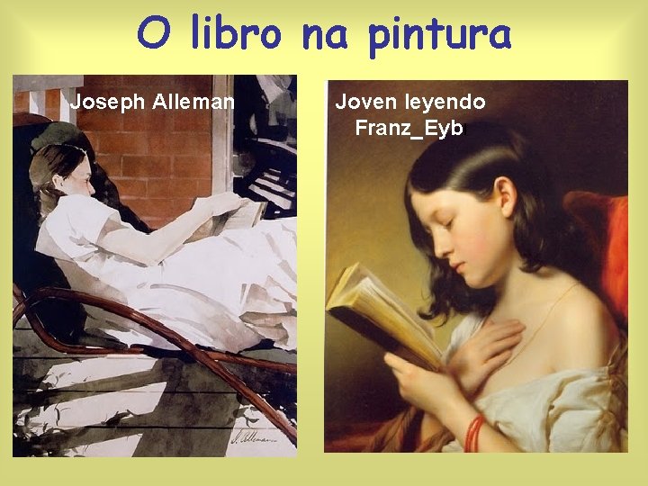 O libro na pintura Joseph Alleman Joven leyendo Franz_Eybl 